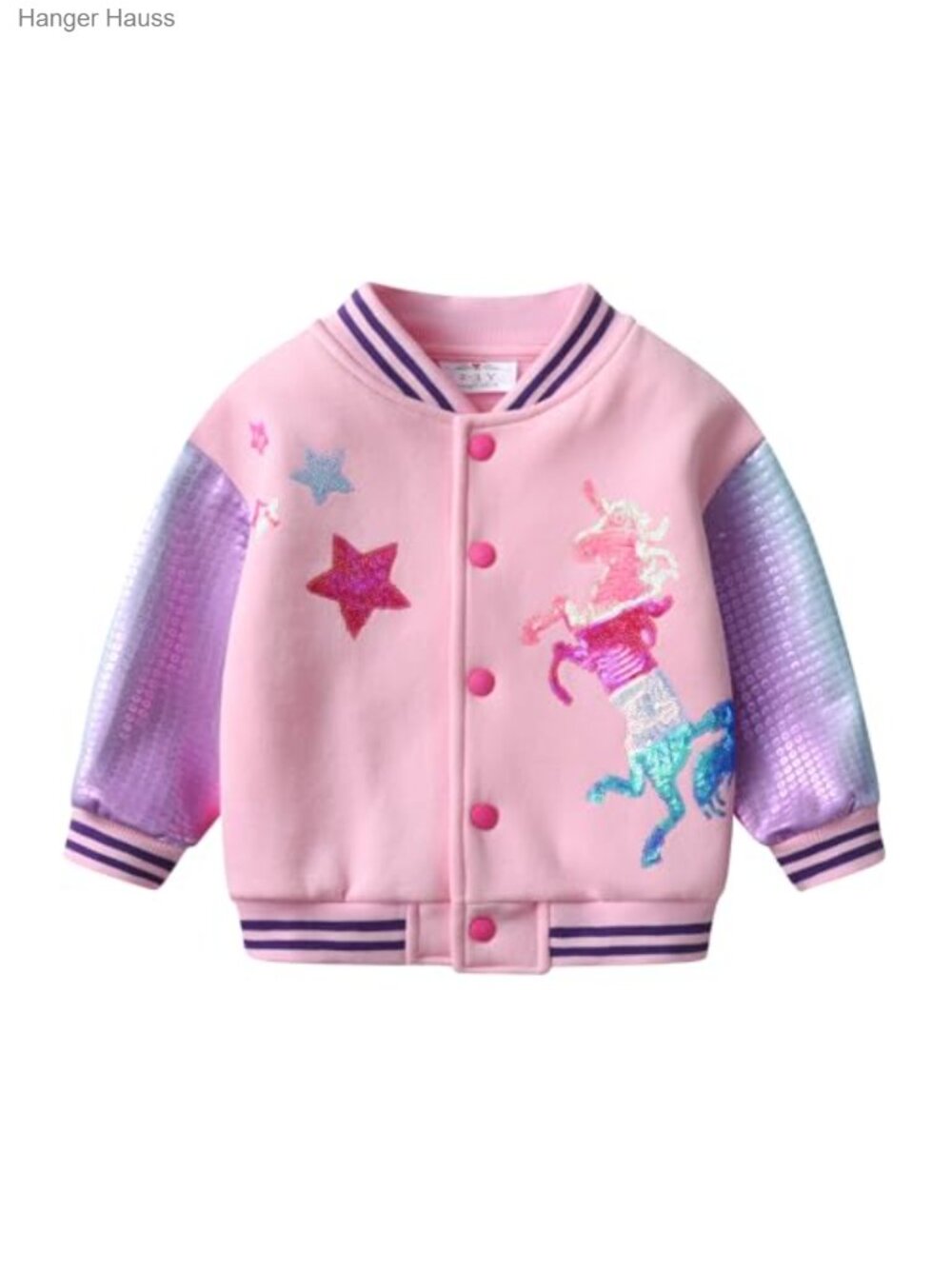 Girls Baseball Bomber Jacket Cotton Spandex Lightweight Warm Fall Winter Coat